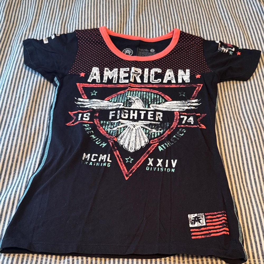 American Fighter Womens Black Graphic T-Shirt